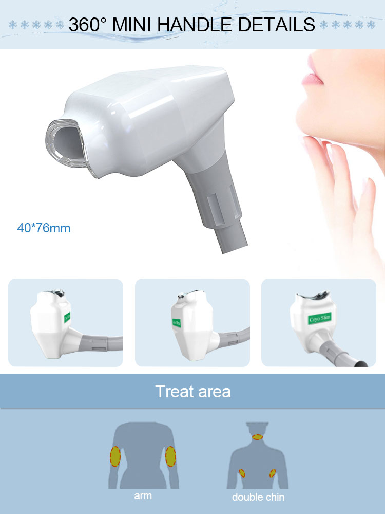 New 360 3 handles Cryo Cryolipolysis double chin removal fat freeze machine
